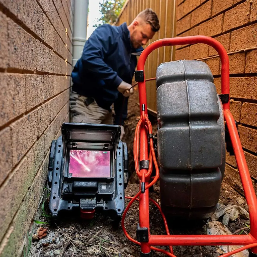Drain camera screen on a job